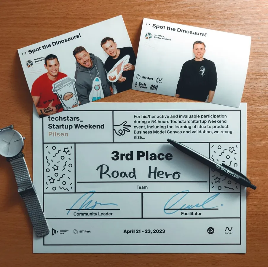 Third place diploma for RoadHero